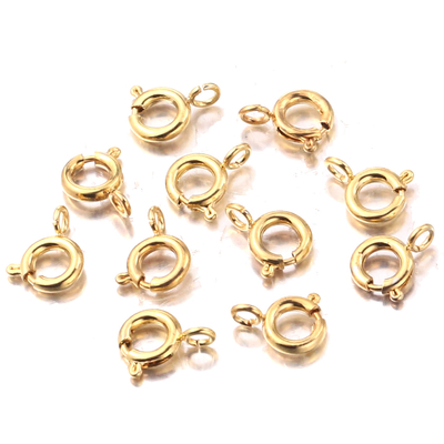 18K złoto pokryte sprężynowe zaciski ręcznie wykonane DIY akcesoria 925 Sterling Silver Jewelry