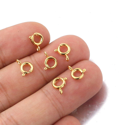 18K złoto pokryte sprężynowe zaciski ręcznie wykonane DIY akcesoria 925 Sterling Silver Jewelry