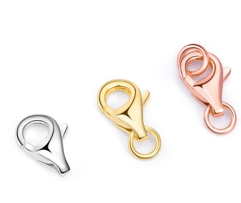 OEM ODM 18K złota klamra homara ręcznie wykonana DIY 925 sterling srebrny klamra homara