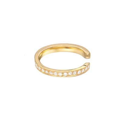Kobiety Klasyczny Tęczowy Pave Setting Kubik Zirkon 925 Sterling Srebro Ucho Manche Biżuteria