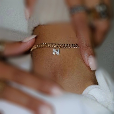 Personalizowana 18K złota modna mosiężna kubańska bransoletka tenisowa dla kobiet