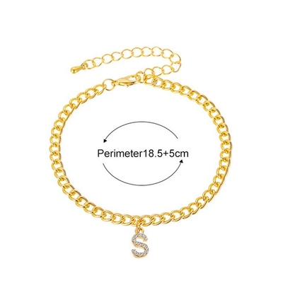 Personalizowana 18K złota modna mosiężna kubańska bransoletka tenisowa dla kobiet