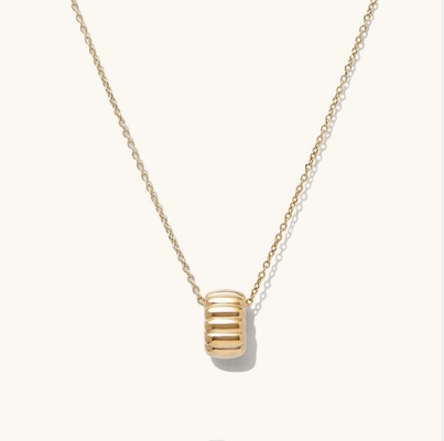 Złoty 925 Sterling Silver Simple Single Beaded Circle Charm Pendant Naszyjnik OEM