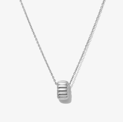 Złoty 925 Sterling Silver Simple Single Beaded Circle Charm Pendant Naszyjnik OEM