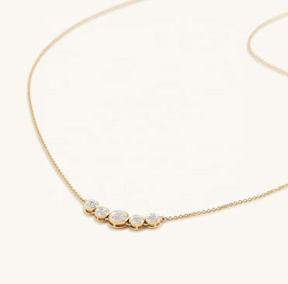Rhodium 18k Gold Naszyjnik Kobiety 1,2 mm Białe złoto Cz Wisiorek