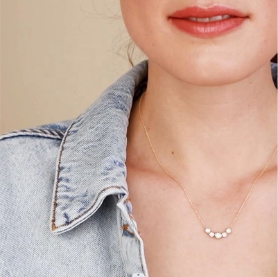 Rhodium 18k Gold Naszyjnik Kobiety 1,2 mm Białe złoto Cz Wisiorek