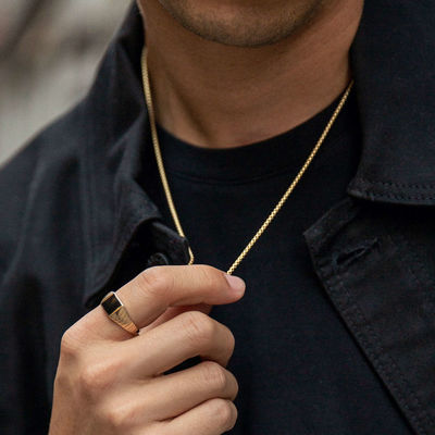 Ręcznie wykonana 18K złoto pokryta okrągła pudełkowo kolano łańcuch z szybką wysyłką i personalizacji logo