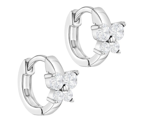 Sapphire Cubic Zircon Butterfly Huggies kolczyki na okazję