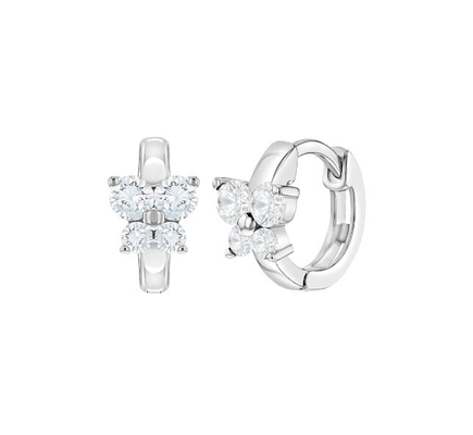 Sapphire Cubic Zircon Butterfly Huggies kolczyki na okazję