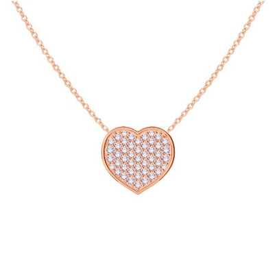 18&quot; długość łańcucha okrągły cięcie diament 925 srebrny złoty wisiorek