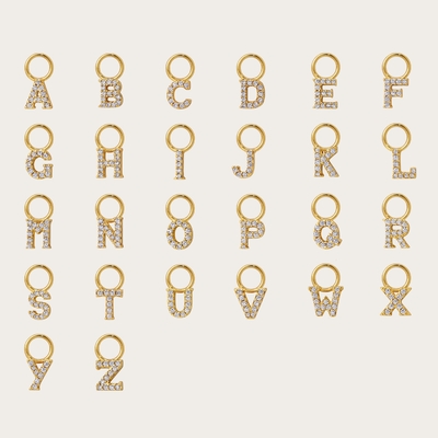 Logo 925 i zamówiony Mini 18K złoty początkowy urok 925 srebrny osobisty wisiorek