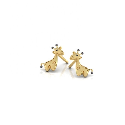 Technologia Micro Insert Sterling Srebro Dziecięce biżuteria Żyrafka Stud kolczyki