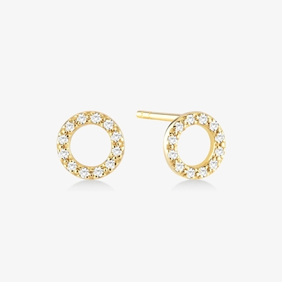 18K Złote 925 Sterling Silver Klasyczne kolczyki Stud dla dziewcząt Akcesorium mody