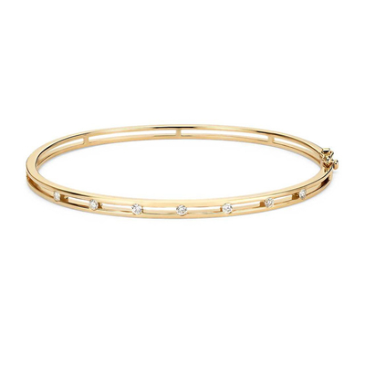 /Diamond Station /Srebrny bransoletka 58mm 14k /Złoty bransoletka