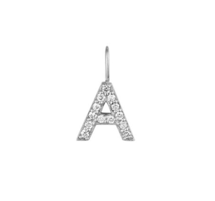 Bez niklu 925 Sterling Silver Letter Diamentowy naszyjnik popularny początkowy urok
