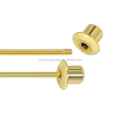 Ręcznie wykonane 4mm Clear CZ Złote kolczyki stud dla niemowląt Dzieci 925 Srebrne biżuteria