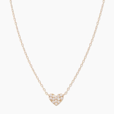 Heart Pave Biały CZ Kobiety Warstwa 925 Sterling Srebrny Naszyjnik