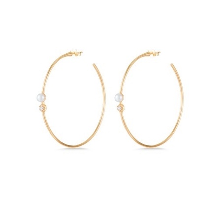 925 Sterling Silver Hoop Earrings 4mm-4.5mm Słodkowodne Perły Earrings