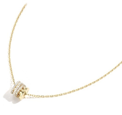 Mikron Pave Cubic Zirconia Pendant 18K Gold Circle Naszyjniki Dla Kobiet