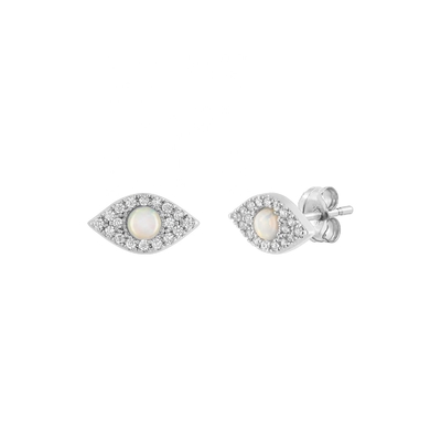925 Srebrne kolczyki OEM ODM Opal Stud Kolczyki Złote
