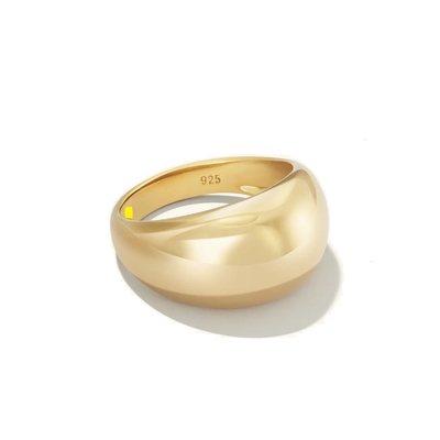 Odważny projekt 925 Sterling Silver Dome Ring