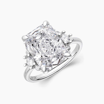 18K złoto pokryte Główny Kamień CZ Vintage Ślub 925 Sterling Silver Pierścień dla dziewcząt