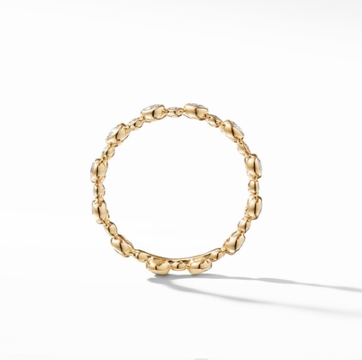 Klasyki Zirkon Eternity Band Złote biżuteria US rozmiar 10 Jasny pierścionek CZ