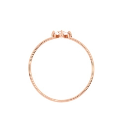 Elegantnie 18K złoto Vermeil cztery topazy kamienie szlachetne Kwiat 925 Sterling srebrne pierścienie