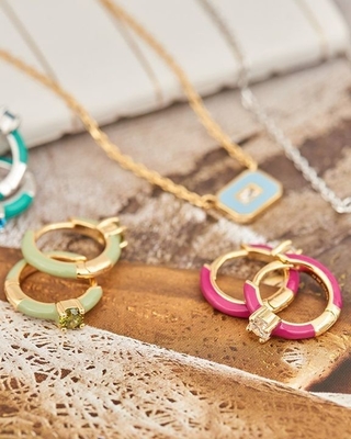 Neon Turquoise Enamel Micro Pave CZ Candy Kolorowe Dziewczynki Kobiety Kolczyki przyjazne dla środowiska Tak