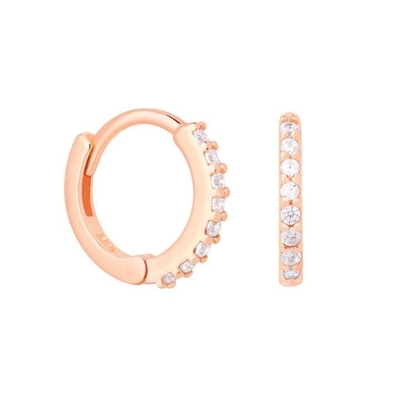 ODM 925 Sterling Silver Hoop Ogrzebienia Średnie Z Małym Złotem 18K Vermeil