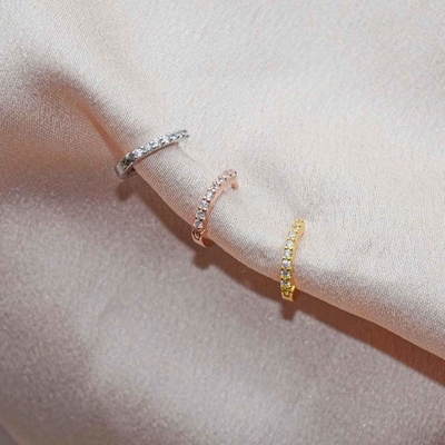 ODM 925 Sterling Silver Hoop Ogrzebienia Średnie Z Małym Złotem 18K Vermeil