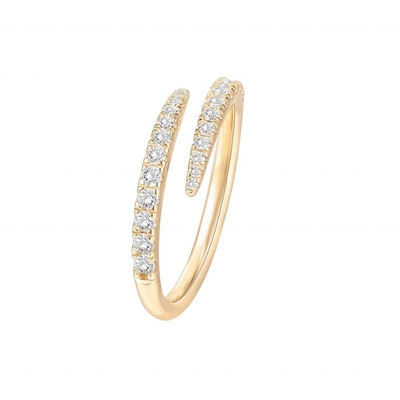 14K Złote Zirkonia otwarte skręty Eternity Band Ring ECO Friendly