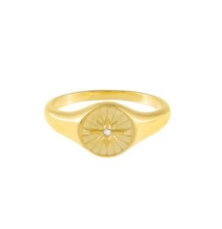 Zastosowany Sterling Silver Signet Ring Kobiety 18K Złoto Kobiety Signet Rings