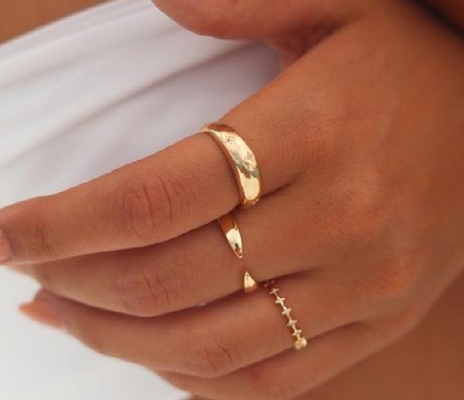 Eternity Band Rings Brazylijski 18K złoty biżuteria gwiazda 925 Sterling Silver Dome Kobiety Pierścień