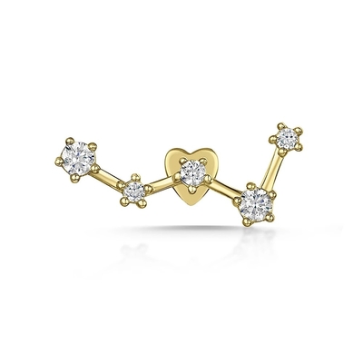 OEM Constella Stud Kolczyki 925 18k Białe Złoto Stud Kolczyki