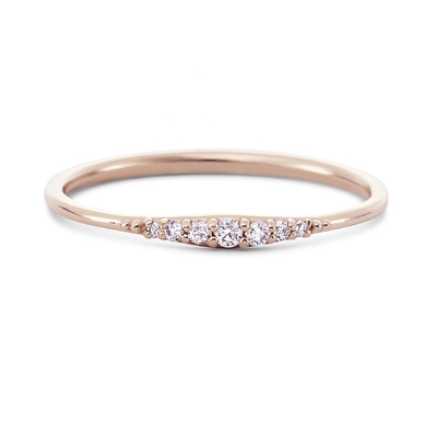 Po prostu 14K Złoty Ręcznie Zbudowany Zastosowany Cienkie 925 Sterling Silver Rings