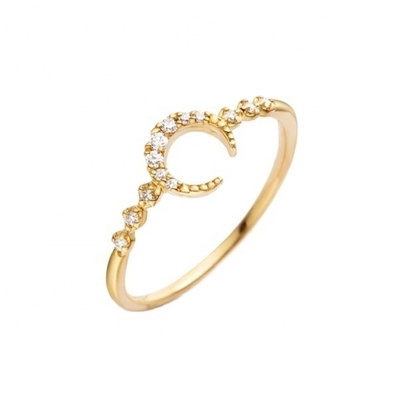 Mężczyźni z srebra 925 Custom Moon Ring z 14k 18k 24k złotem z Brazylii 2022