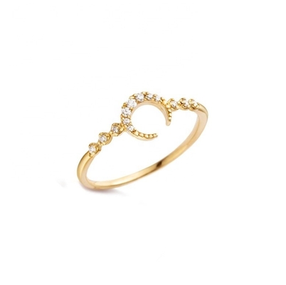 Mężczyźni z srebra 925 Custom Moon Ring z 14k 18k 24k złotem z Brazylii 2022