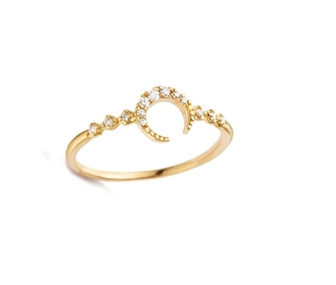 Mężczyźni z srebra 925 Custom Moon Ring z 14k 18k 24k złotem z Brazylii 2022