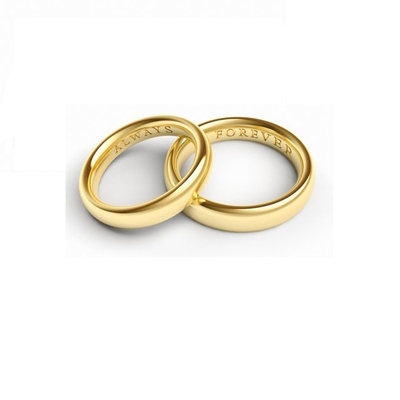 Wielkość US 5 Custom Design Komfort Fit Złote Złote Plain Silver Wedding Rings for No Stone