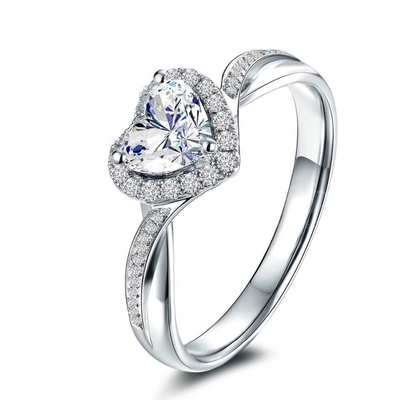 Serce Delicate Weeding Rings 925 Sterling Silver Jewelry for Women Modne akcesoria