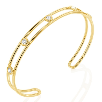 Platynowy Diamentowy Kubiczny Zirconia Bracelet szerokość 6mm CZ Bracelet