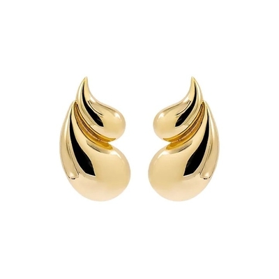 2024 Double Teardrop Fashion 18K Złote kolczyki i dostosowane logo