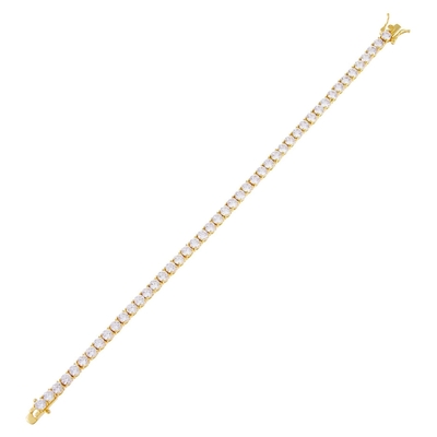 Hot Item 925 Sterling Silver Plating Gold 3mm Cubic Zirconia Tenisowa bransoletka dla kobiet