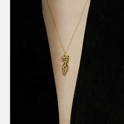 925 Sterling Silver Venus Kobiety Body Pendant Naszyjnik Dostosowany do Twojego stroju