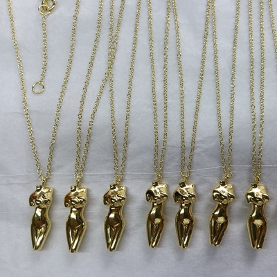 925 Sterling Silver Venus Kobiety Body Pendant Naszyjnik Dostosowany do Twojego stroju
