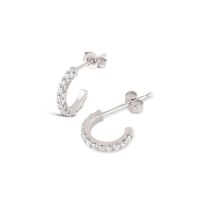 Ręcznie wykonane 18K złoto pokryte Mini Zircon Cubic Małe otwarte kolczyki z Princess Cut