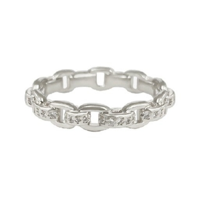 Łańcuch 18K złota delikatny indywidualny Super Fairy 925 Sterling Silver Ring