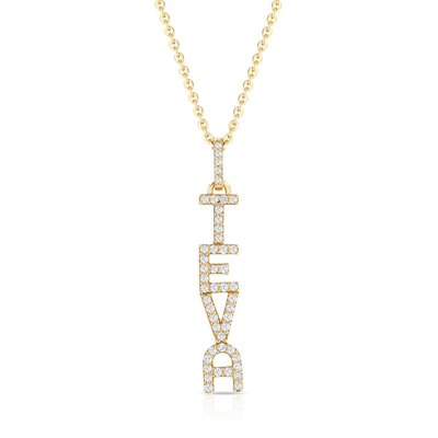 Elegantny 925 Sterling Silver 14K Gold MAMA Pływający Długi Naszyjnik