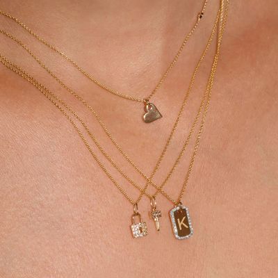 925 Sterling Silver Gold Rhodium Plated Zircon Engraved Necklace